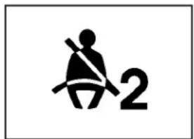 CADILLAC SRX (2007) - Témoinderappeldebouclagedela ceinturedesécuritédupassager - 1