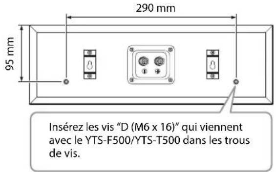 YAMAHA NSP51 - ■Monter l'enceinte central sur le pied de téléviseur Yamaha YTS-F500/YTS-T500 - 1
