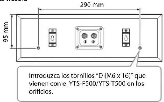 YAMAHA NSP51 - Instalar el altavoz central sobre el soporte Yamaha YTS-F500/YTS-T500 TV - 1