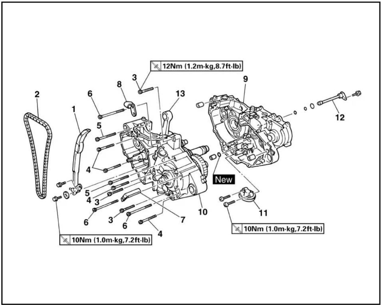 YAMAHA WR400F (1999) - CRANKCASE AND CRANKSHAFT - 1