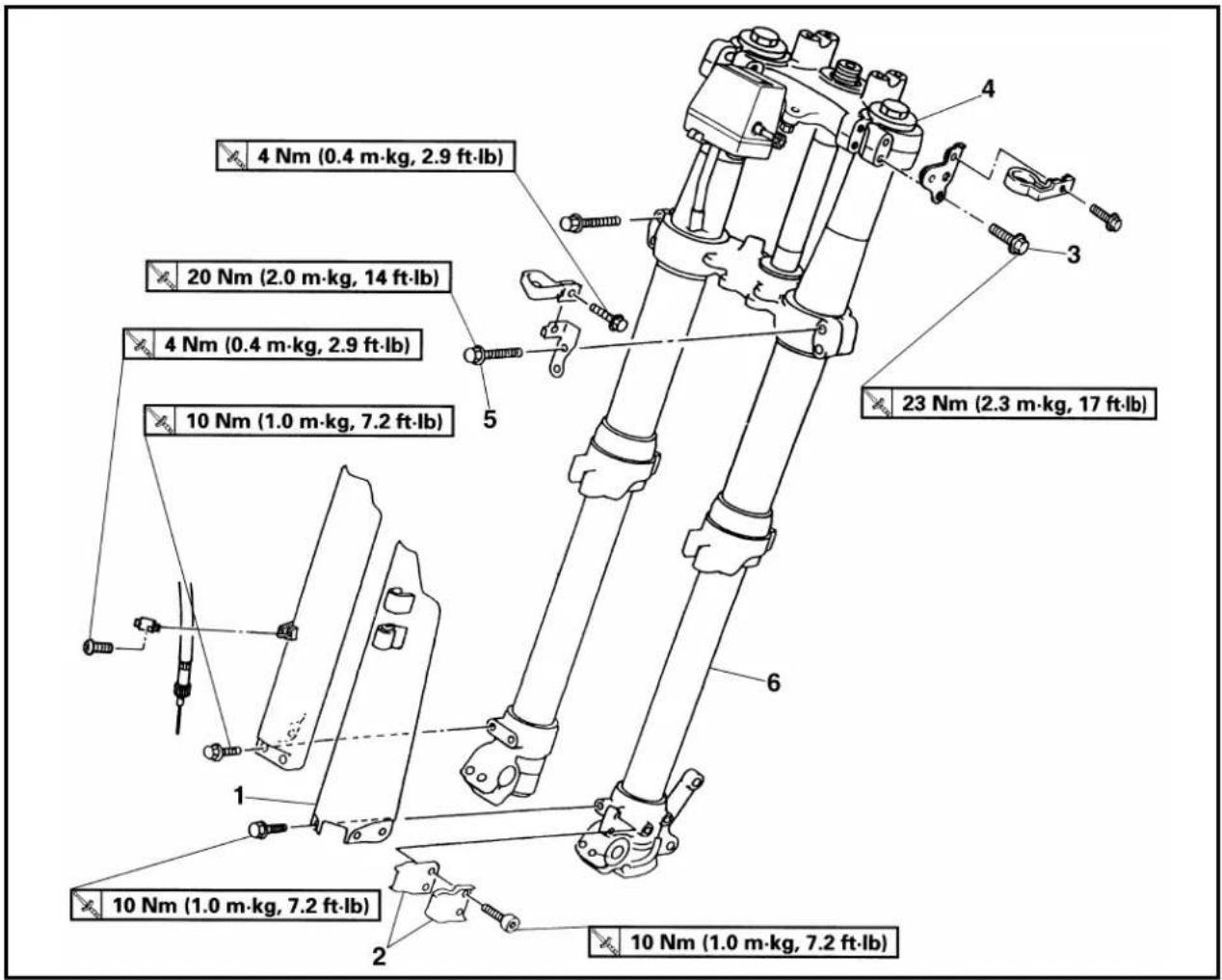 YAMAHA WR400F (1999) - FRONT FORK - 1