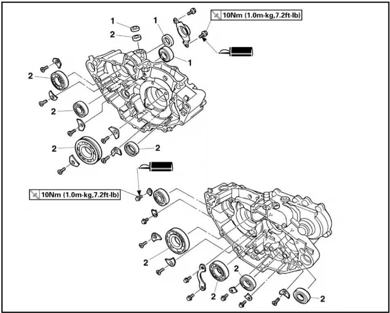 YAMAHA WR400F (1999) - CRANKCASE BEARING - 1