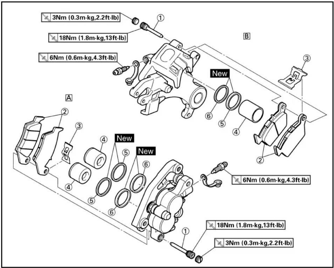 YAMAHA WR400F (1999) - FREIN ARRIERE - 1