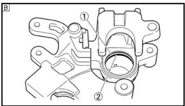 YAMAHA WR400F (1999) - Pasos de extracción del pistón del caliper: - 2