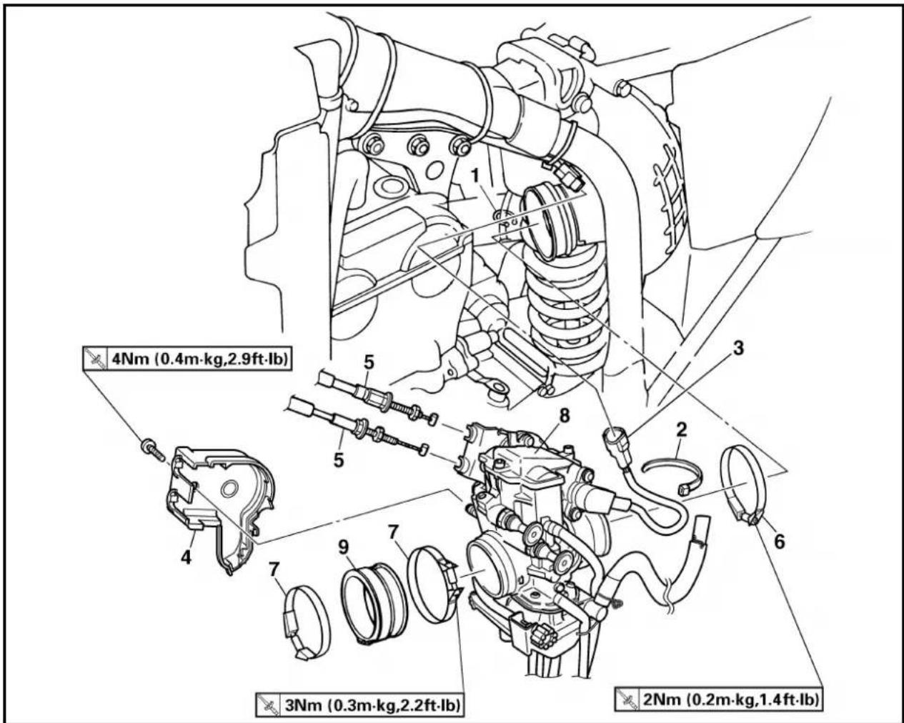 YAMAHA WR400F (1999) - CARBURETOR - 2
