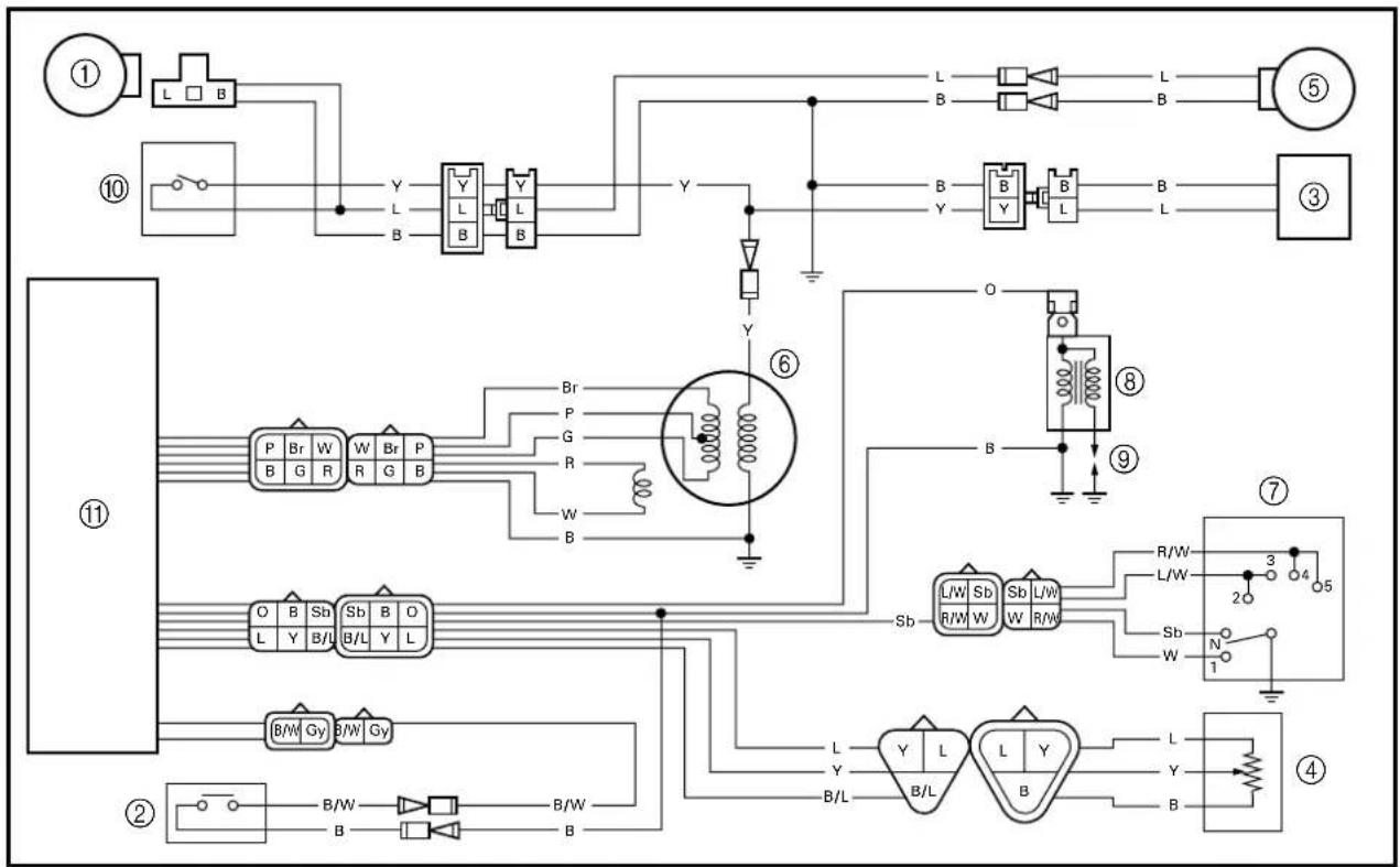 YAMAHA WR400F (1999) - WIRING DIAGRAM - 2