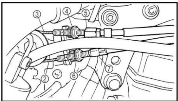YAMAHA WR400F (1999) - THROTTLE CABLE ADJUSTMENT/ THROTTLE LUBRICATION - 3