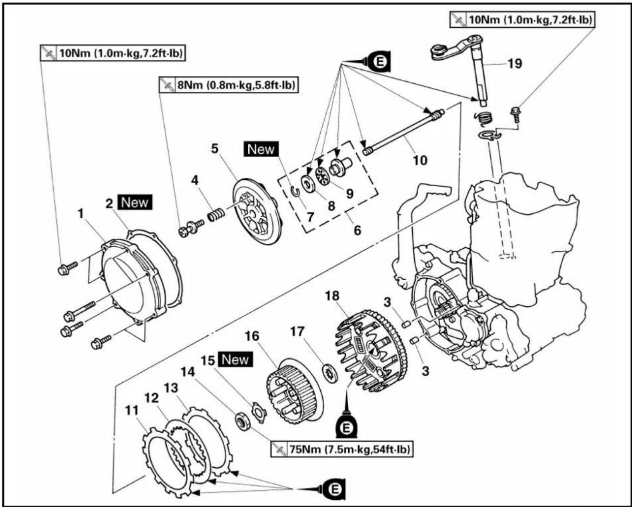 YAMAHA WR400F (1999) - CLUTCH CLUTCH - 3