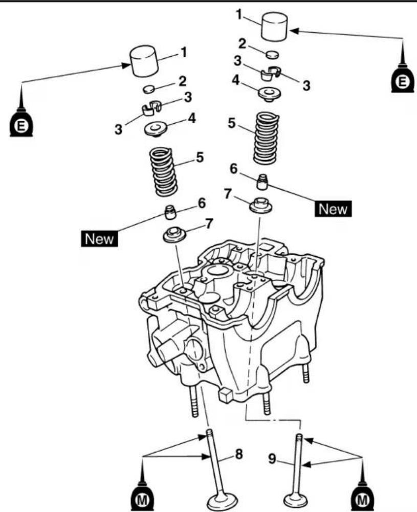 YAMAHA WR400F (1999) - VALVES AND VALVE SPRINGS - 2