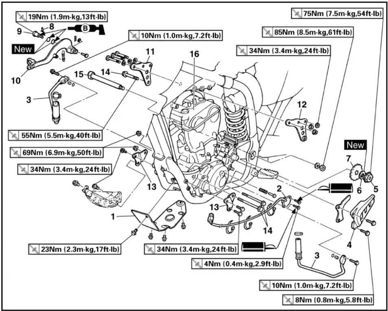 YAMAHA WR400F (1999) - ENGINE REMOVAL - 1