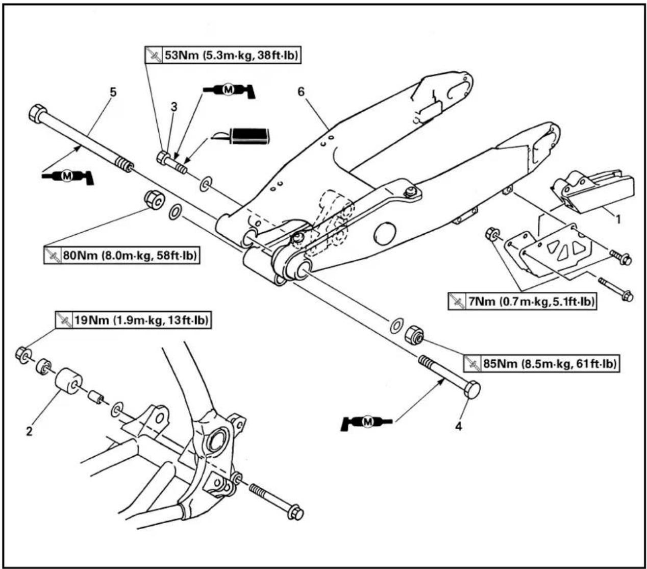 YAMAHA WR400F (1999) - SWINGARM - 1