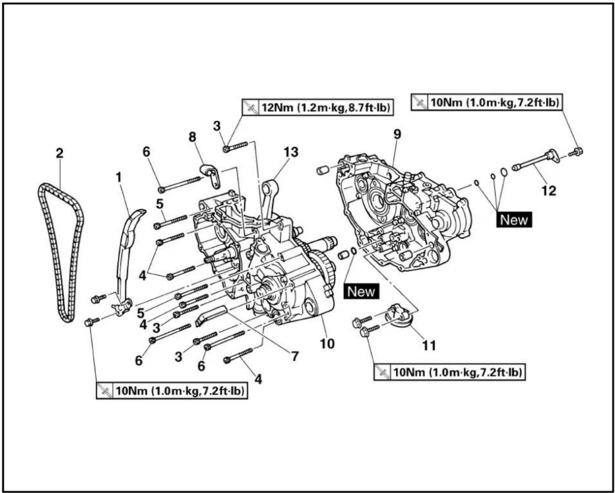 YAMAHA WR426F (2000) - CRANKCASE AND CRANKSHAFT - 1