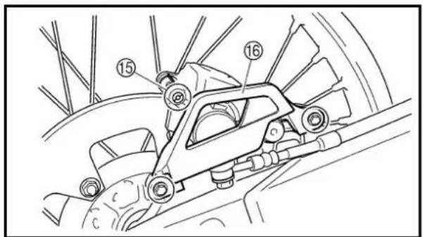 YAMAHA WR426F (2000) - Brake pad replacement steps: - 4