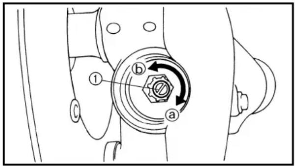 YAMAHA WR426F (2000) - FRONT FORK COMPRESSION DAMPING FORCE ADJUSTMENT - 2