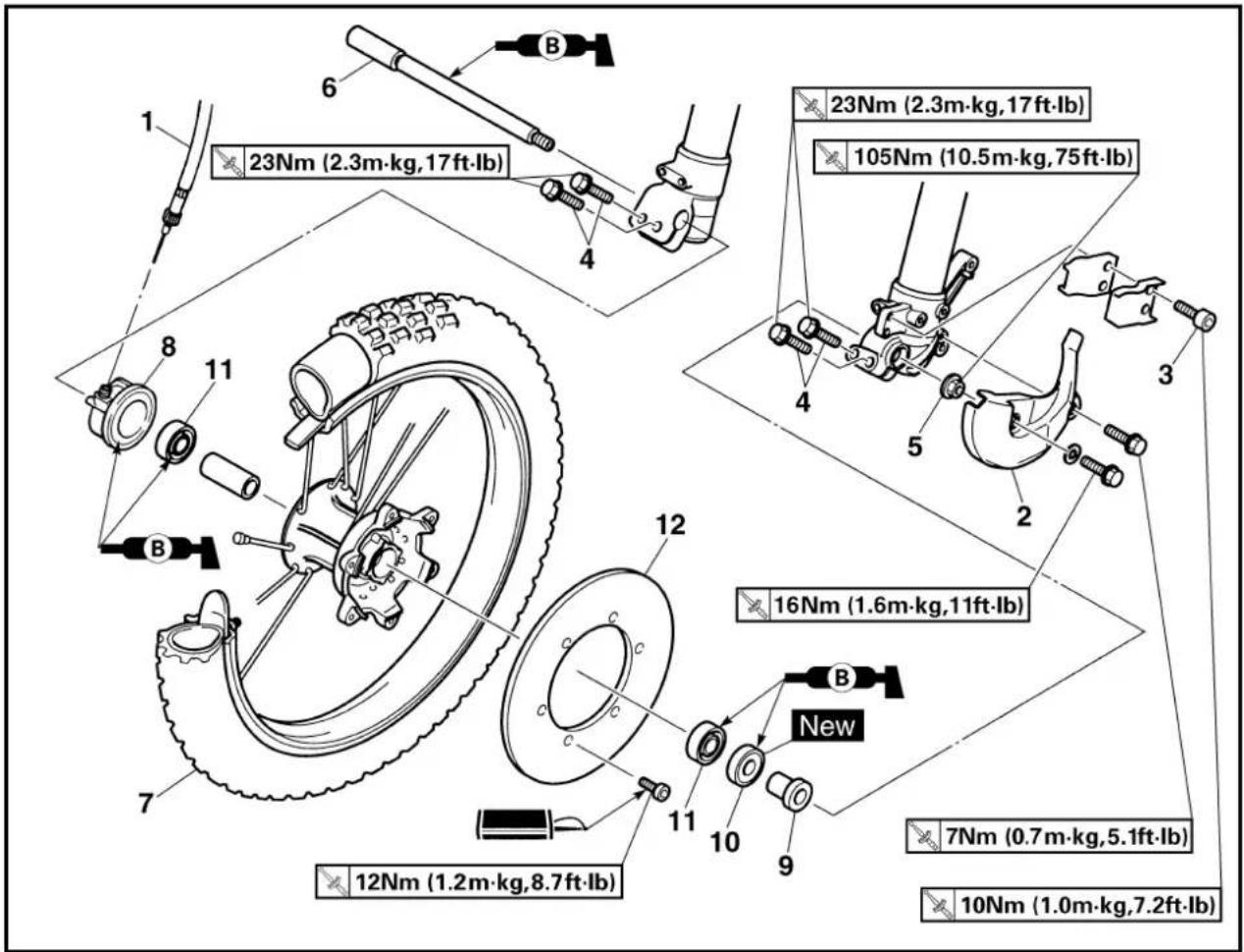 YAMAHA WR426F (2000) - FRONT WHEEL - 1
