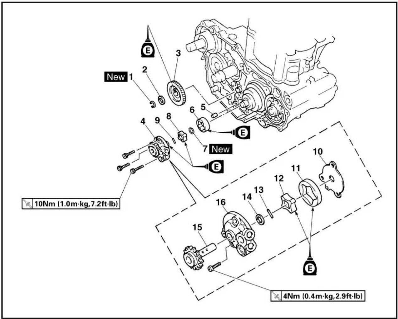 YAMAHA WR426F (2000) - OIL PUMP - 5