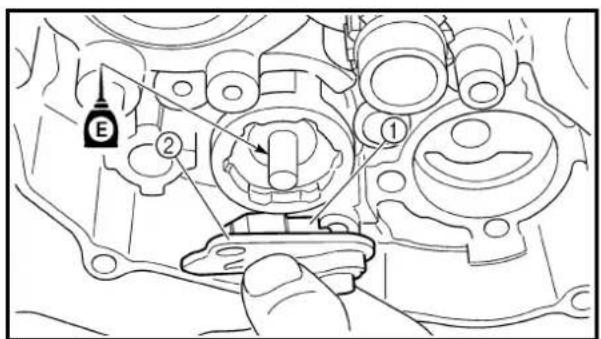 YAMAHA WR426F (2000) - Shift guide and shift lever assembly - 2