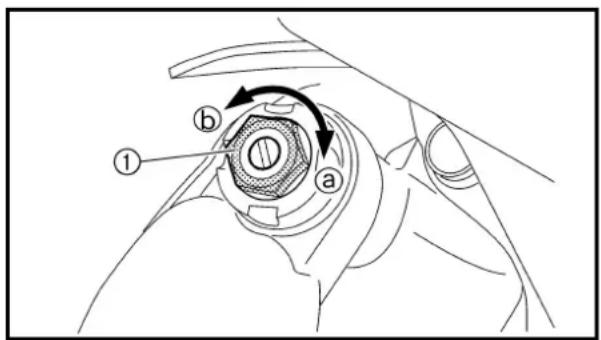 YAMAHA WR426F (2000) - REAR SHOCK ABSORBER HIGH COMPRESSION DAMPING FORCE ADJUSTMENT - 2
