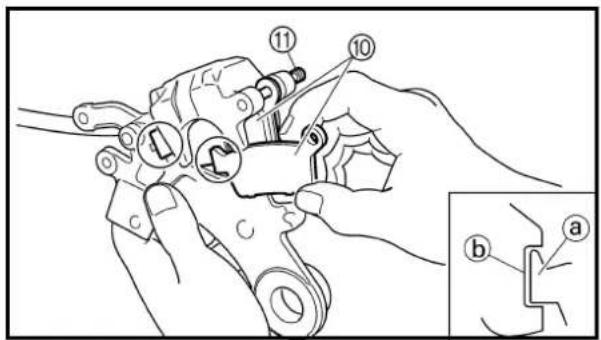 YAMAHA WR426F (2000) - Brake pad replacement steps: - 2
