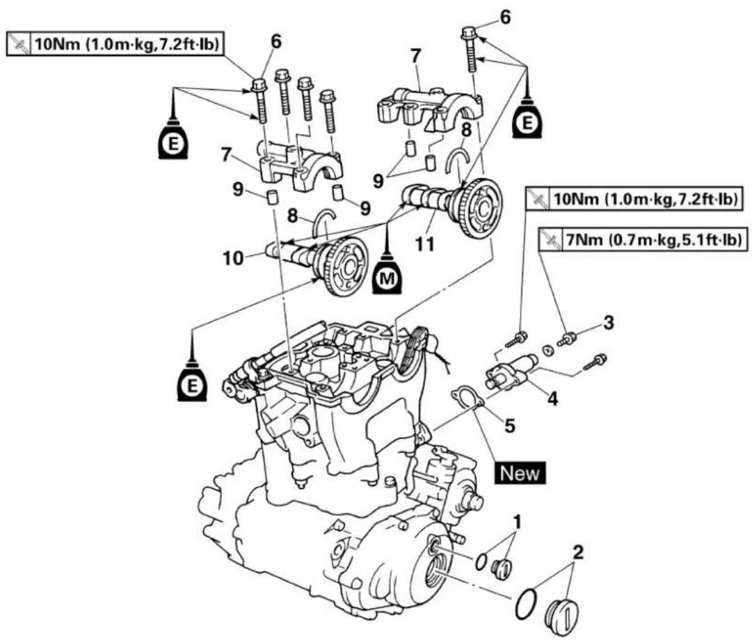 YAMAHA WR426F (2000) - CAMSHAFTS - 1