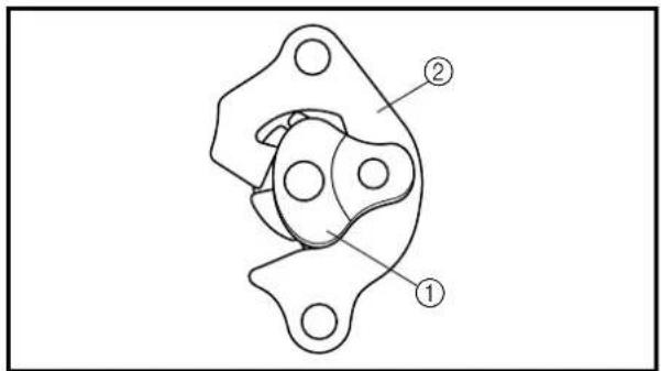 YAMAHA WR426F (2000) - Shift guide and shift lever assembly - 1
