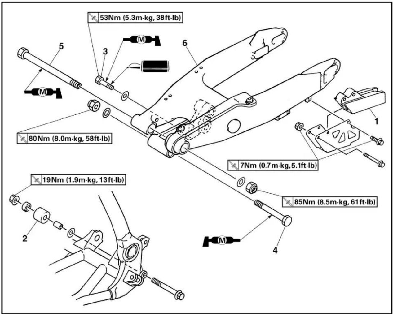 YAMAHA WR426F (2000) - SWINGARM - 1