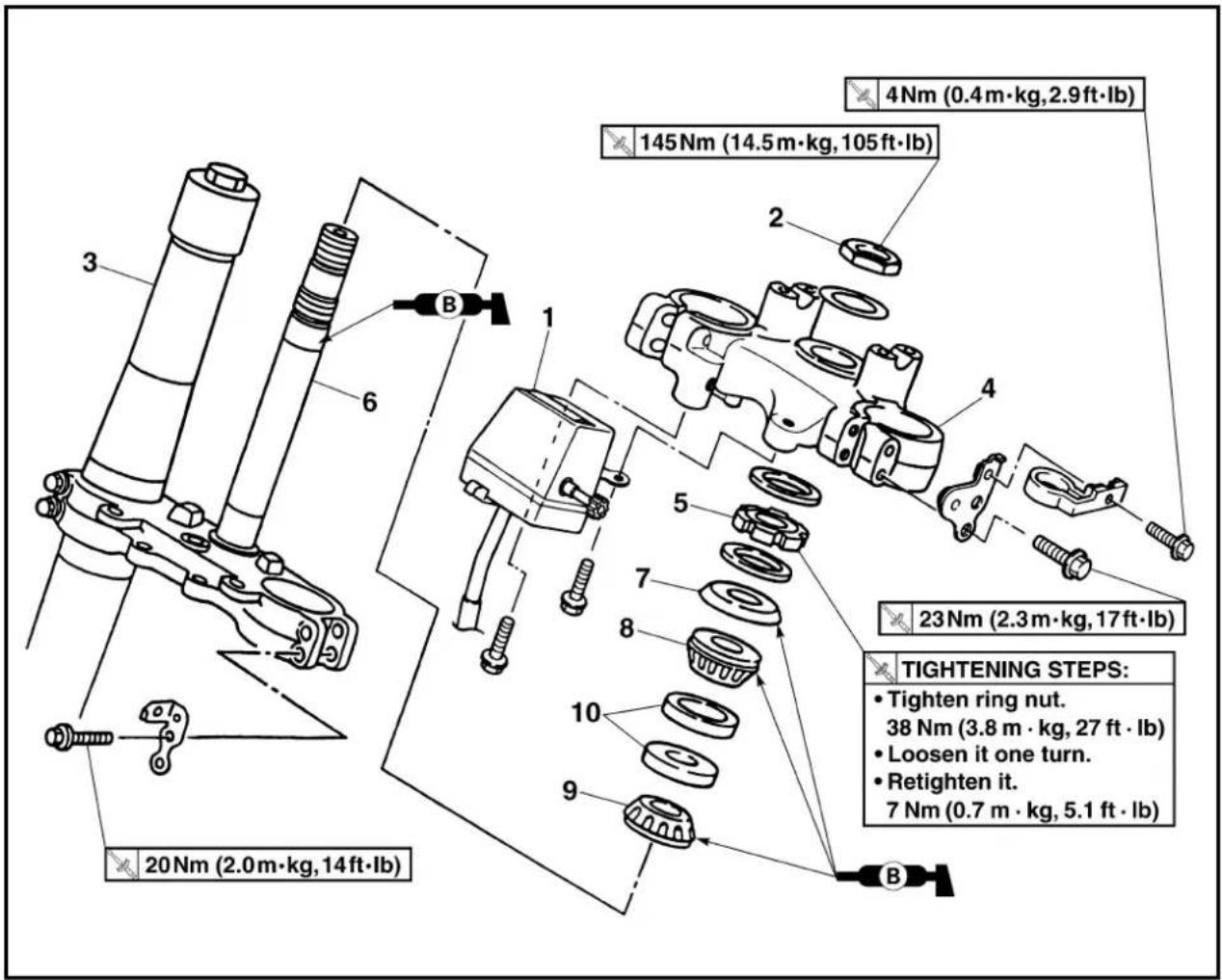 YAMAHA WR426F (2000) - STEERING - 3