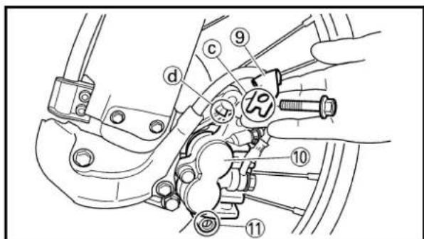 YAMAHA YZ125 (2000) - Passi della sostituzione delle pastiglie del freno: - 5