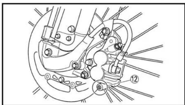 YAMAHA YZ125 (2000) - Bullone (pinza): 23 Nm (2,3 m·kg, 17 ft·lb) Spina della pastiglia: 18 Nm (1,8 m·kg, 13 ft·lb) - 1