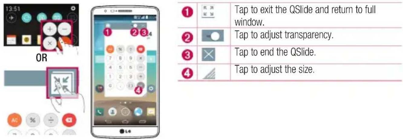 Vodafone LG G3 s D722 - QSlide - 1