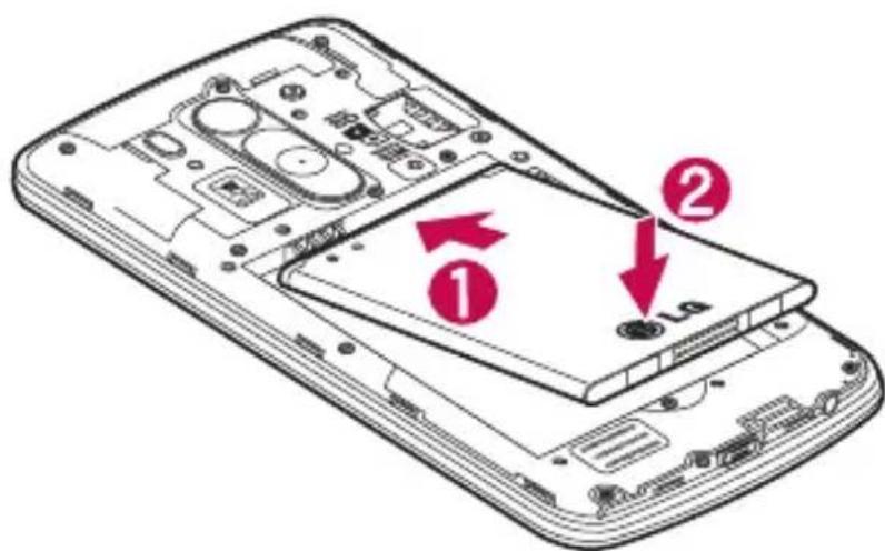 Vodafone LG G3 s D722 - Namestitev kartice SIM in baterije - 3