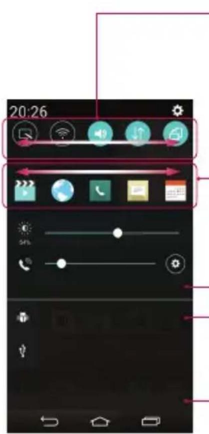 Vodafone LG G3 s D722 - Ouvrir le volet Notifications - 1
