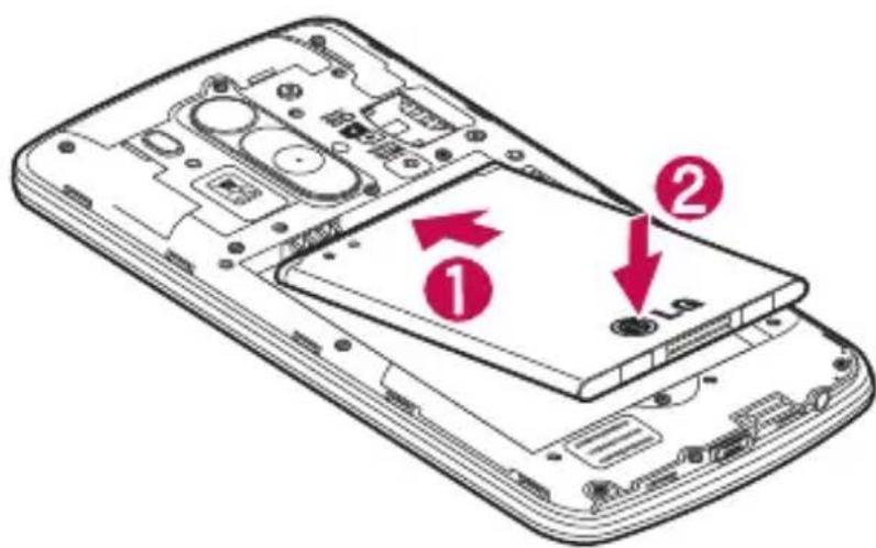 Vodafone LG G3 s D722 - Einsetzen der SIM-Karte und des Akkus - 3