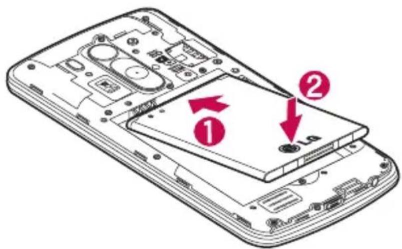 Vodafone LG G3 s D722 - Installation de la carte SIM et de la batterie - 3