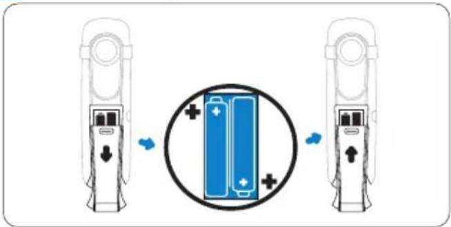 PHILIPS CD4402B - Installer les batteries dans le combiné - 1