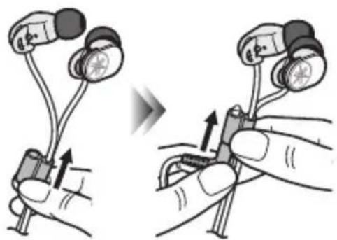 YAMAHA EPHWS01 - Benutzung des Kabelhalters - 1