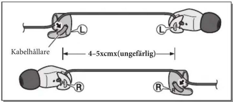 YAMAHA EPHWS01 - Dra kabeln genom öronklämmans kabelhållare. - 1