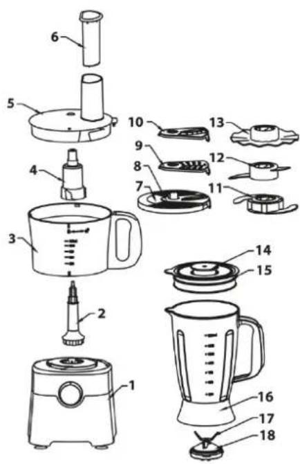 BRANDT ROB506BG - Description du robot - 1
