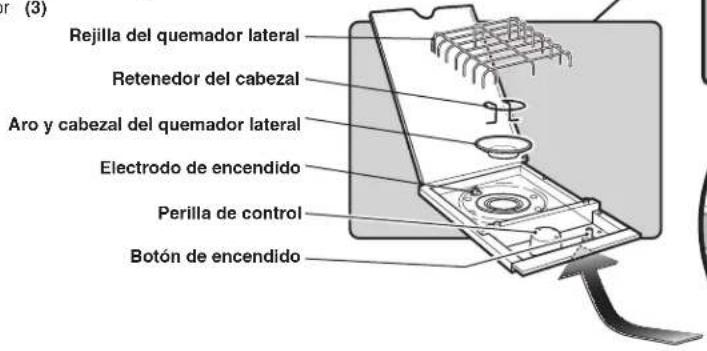 WEBER Spirit E320 - ADVERTENCIA: Todos los 控ules y valvulas de suministro de gasdeferan estar cerrados en la posicón OFF. - 1