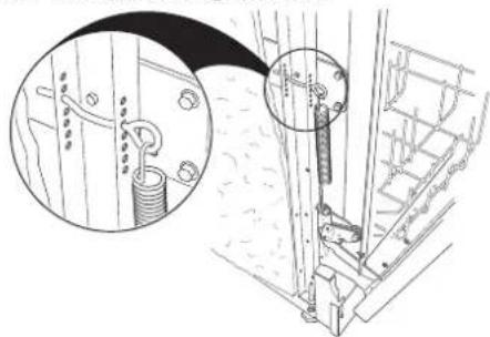 WHIRLPOOL WDF518SAAW - Check door spring tension - 1
