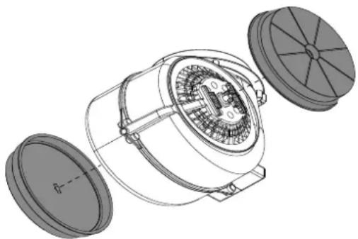 BERTAZZONI KU100 PRO 1 X A - HOTTE version à évacuation extérieure - 1