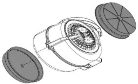 BERTAZZONI KU100 PRO 1 X A - HAUBE MIT ABLUFTBETRIEB (absaugend) - 1