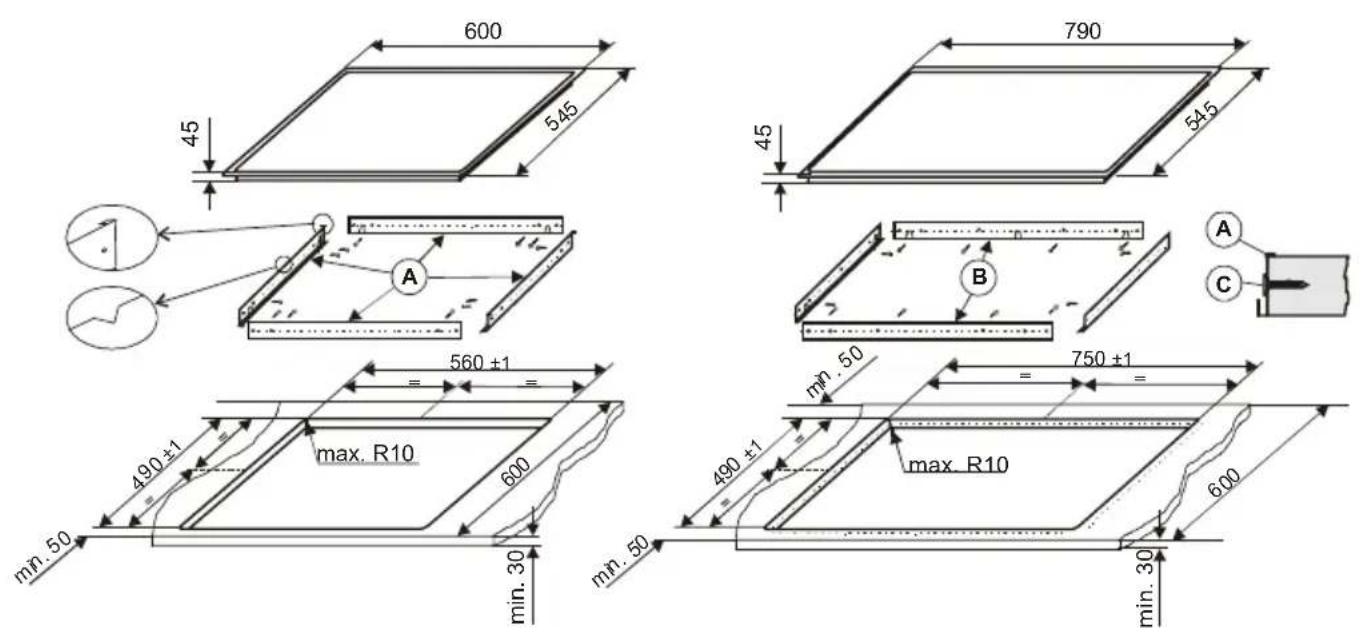 BAUKNECHT EKA 6486 - 2-Montaggio su pianali in pietra o legno - 1