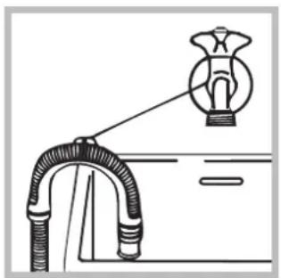INDESIT IWE 61051C ECO EU - Connecting the drain hose - 2