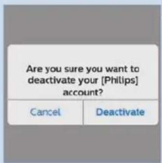 PHILIPS AVENT SCD870 - Deactivating your user account - 3