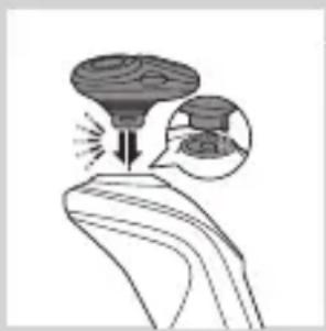 PHILIPS AquaTouch S7320 - Removing or attaching the click-on attachments - 2
