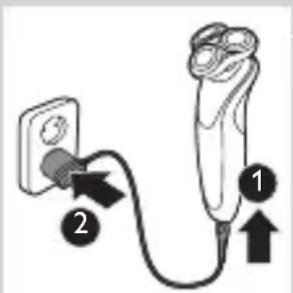 PHILIPS AquaTouch S7320 - Adaptörle şarj etme - 1
