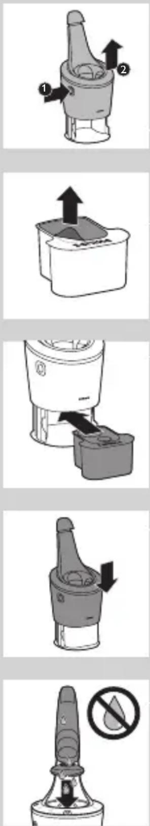 PHILIPS AquaTouch S7320 - Den Rasierer im SmartClean-System reinigen (nur bestimmte Gerätetypen) - 2