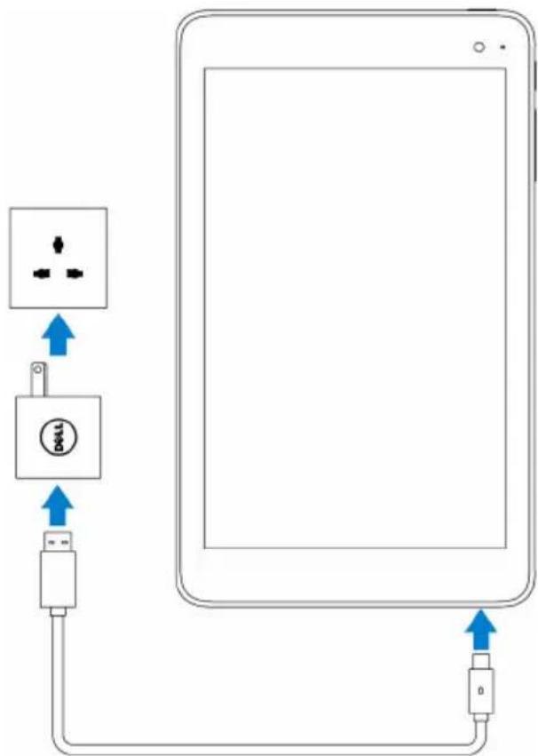 DELL Venue 5855 - Charging the tablet - 1