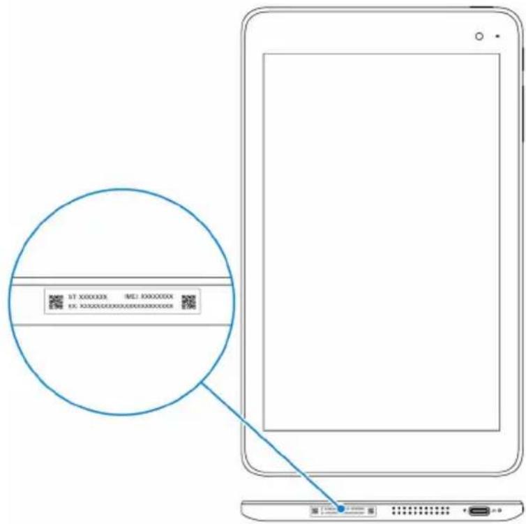 DELL Venue 5855 - Locating your Service Tag and Express Service Code - 2